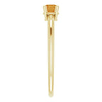 14K Yellow Gold 3 mm Natural Citrine Ring