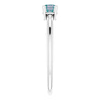 Sterling Silver 4 mm Lab-Grown Alexandrite Ring
