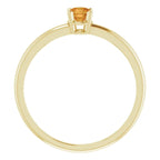 14K Yellow Gold 3 mm Natural Citrine Ring