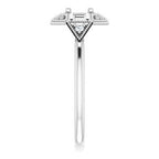 14K White Gold Round 1/6 CTW Diamond Semi-Set Engagement Ring
