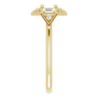 14K Yellow Gold Round 1/6 CTW Diamond Semi-Set Engagement Ring