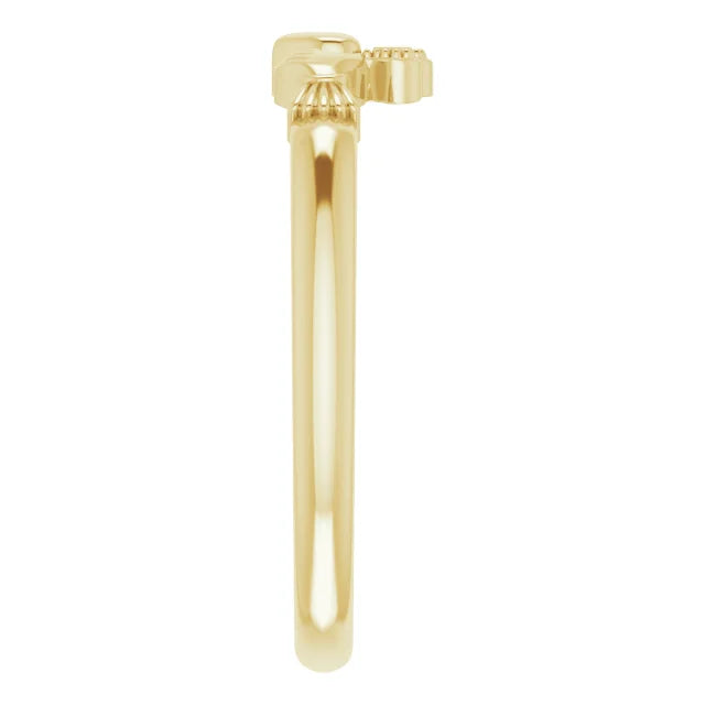 14K Yellow Gold Claddagh Ring