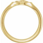 14K Yellow Gold Cherub Angel Pinky Ring