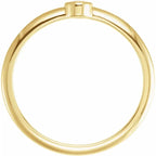 14K Yellow Gold .06 CT Rose-Cut Natural Diamond Stackable Ring