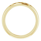 14K Yellow Gold .015 CTW Diamond Moon Phase Ring