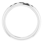 14K White Gold .015 CTW Diamond Moon Phase Ring