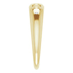 14K Yellow Gold .015 CTW Diamond Moon Phase Ring