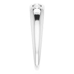14K White Gold .015 CTW Diamond Moon Phase Ring