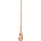 14K Rose Gold 3/4 CTW Lab-Grown Diamond French-Set Bar 18" Necklace