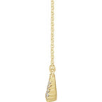 14K Yellow Gold 3/4 CTW Lab-Grown Diamond French-Set Bar 18" Necklace