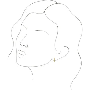 14K Yellow Gold .04 CTW Natural Diamond Chain Link Huggies