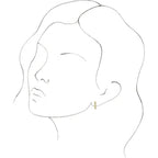 14K Yellow Gold .04 CTW Natural Diamond Chain Link Huggies