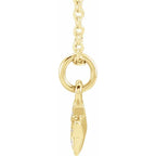 14K Yellow Gold .03 CTW Diamond Youth Petite Star 15" Necklace