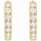 14K Yellow Gold 1/5 CTW Lab-Grown Diamond Hoop Earrings