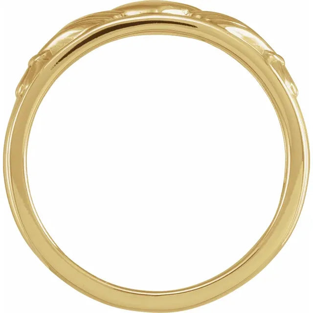 14K Yellow Gold Claddagh Band