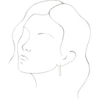 14K Yellow Gold Cultured Freshwater Pearl Hoop Earrings