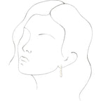 14K Rose Gold Cultured Freshwater Pearl Hoop Earrings