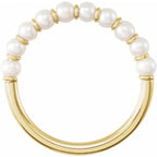 14K Yellow Gold Cultured Freshwater Pearl Ring Size 5