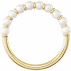 14K Yellow Gold Cultured Freshwater Pearl Ring Size 7