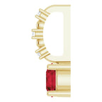14K Yellow Gold Imitation Mozambique Garnet & .01 CTW Natural Diamond Charm/Pendant