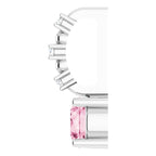 Sterling Silver Imitation Pink Tourmaline & .01 CTW Natural Diamond Charm/Pendant
