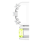 14K White Gold Imitation Peridot & .01 CTW Natural Diamond Charm/Pendant
