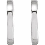 14K White Gold Hoop Earrings