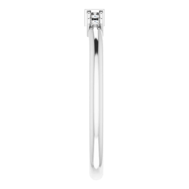 14K White Gold 1/6 CTW Natural Diamond Matching Band