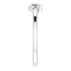 Sterling Silver .015 CT Diamond Flower Ring