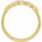 14K Yellow Gold 1/4 CTW Lab-Grown Diamond Scattered Stackable Ring