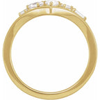 14K Yellow Gold 1/2 CTW Lab-Grown Diamond V Ring