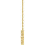 14K Yellow Gold 1/6 CTW Lab-Grown Diamond Sideways Cross Necklace