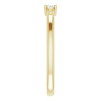 14K Yellow Gold .06 CT Natural Diamond Cross Promise Ring