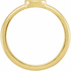 14K Yellow Gold Oval Engravable Ring