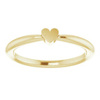 14K Yellow Gold 1-Heart Family Engravable Ring