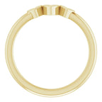 14K Yellow Gold 3-Heart Family Engravable Ring