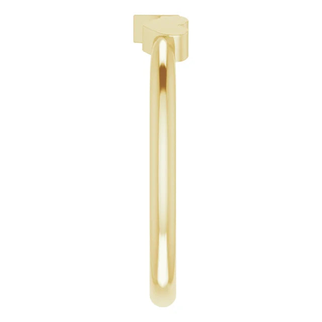 14K Yellow Gold 3-Heart Family Engravable Ring