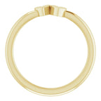 14K Yellow Gold 2-Heart Family Engravable Ring