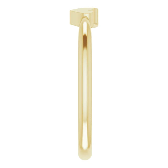 14K Yellow Gold 2-Heart Family Engravable Ring