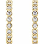 14K Yellow Gold 3/8 CTW Lab-Grown Diamond Huggie Earrings