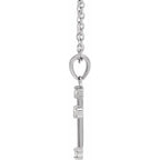 14K White Gold .07 CTW Natural Diamond Cross 16-18" Necklace
