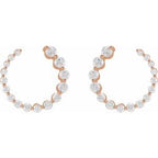 14K Rose Gold 7/8 CTW Lab-Grown Diamond Front-Back Earrings