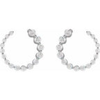 14K White Gold 7/8 CTW Lab-Grown Diamond Front-Back Earrings