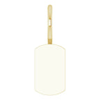 14K Yellow Gold Engravable Dog Tag Charm/Pendant