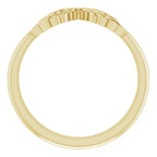 14K Yellow Gold Stackable Angel Wings Ring