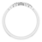 14K White Gold Stackable Angel Wings Ring