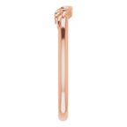 14K Rose Gold Stackable Angel Wings Ring