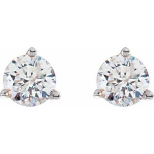 14K White Gold 1 CTW Natural Diamond Stud Earrings