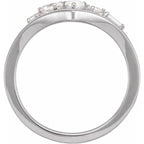 14K White Gold 1/2 CTW Lab-Grown Diamond V Ring