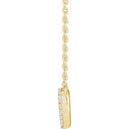 14K Yellow Gold 1/5 CTW Lab-Grown Diamond Heart 16-18" Necklace